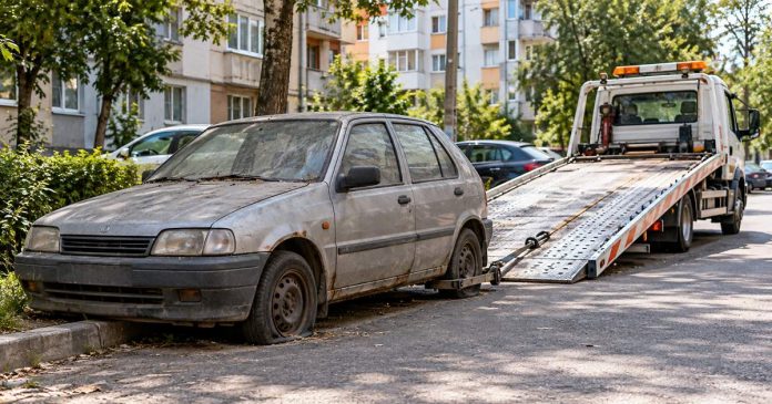 La Craiova se ridică mașinile abandonate