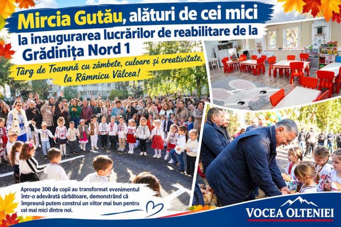 La Râmnicu Vâlcea, primarul Mircia Gutău alături de cei mici