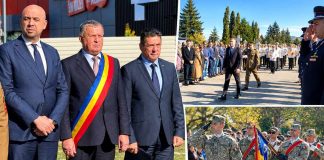 Mircia Gutău la ceremonia dedicată Zilei Armatei Române, în Râmnicu Vâlcea