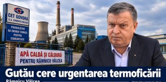 Primarul Mircia Gutău cere CET Govora să grăbească pornirea termoficării în Râmnicu Vâlcea