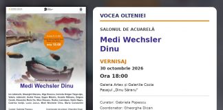 Râmnicu Vâlcea: Salonul de Acuarelă „Medi Wechsler Dinu” în Galeria Artex și Galeriile Cozia, din Pasajul „Dinu Săraru”