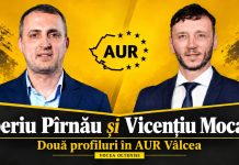 Tiberiu Pîrnău și Vicențiu Mocanu, două profiluri în AUR Vâlcea