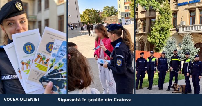 Violența și drogurile, în atenția jandarmilor și polițiștilor în școlile din Craiova