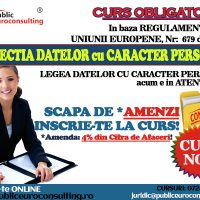 Curs Responsabil Protectia Datelor cu Caracter Personal!