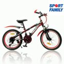 Bicicleta Meilechi cu jante duble de aluminiu rosie (6-11 ani)