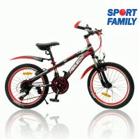Bicicleta Meilechi cu jante duble de aluminiu rosie (6-11 ani)