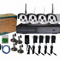 Kit Sistem Video Supraveghere Wireless 4 camere HD iluminare IR 30m