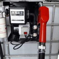 Pompa motorina cu Bazin  600 1000 litri cu filtru captator apa cu transport