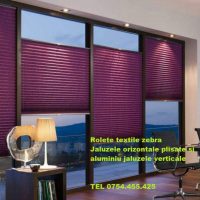 jaluzele textile zebre aluminiu Bucuresti plisate si verticale cu montaj