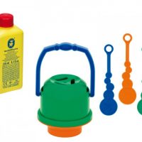 Jucarie baloane sapun Galetusa cu inele si solutie Pustefix Bubbel-Eimer