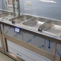 VITRINA CALDA - BAIN MARIE cu geam curbat/vitrina calda de banc cu geam curbat horeca bucuresti