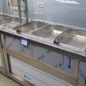 VITRINA CALDA - BAIN MARIE cu geam curbat/vitrina calda de banc cu geam curbat horeca bucuresti