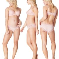 Sutien cu dantela roz pentru alaptare Noppies