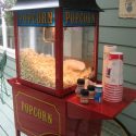 Masina popcorn cu vitrina incalzire